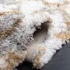 SAFAVIEH Horizon Shag Collection Area Rug – 9′ x 12′, Ivory & Rust, Modern Abstract Design, Non-Shedding & Easy Care, 2.5-inch Thick Ideal for High Traffic Areas in Living Room, Bedroom (HZN894P)(Ivory/Gold)