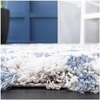 SAFAVIEH Horizon Shag Collection Area Rug – 9′ x 12′, Ivory & Rust, Modern Abstract Design, Non-Shedding & Easy Care, 2.5-inch Thick Ideal for High Traffic Areas in Living Room, Bedroom (HZN894P)(Ivory/Blue)