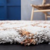 SAFAVIEH Horizon Shag Collection Area Rug – 9′ x 12′, Ivory & Rust, Modern Abstract Design, Non-Shedding & Easy Care, 2.5-inch Thick Ideal for High Traffic Areas in Living Room, Bedroom (HZN894P)(Ivory/Rust)