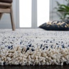 SAFAVIEH Hudson Shag Collection Area Rug – 10′ x 14′, Ivory & Grey, Modern Abstract Design, Non-Shedding & Easy Care, 2-inch Thick Ideal for High Traffic Areas in Living Room, Bedroom (SGH295B)(Ivory/Navy)