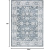 SAFAVIEH Isabella Collection Area Rug – 9′ x 12′, Light Blue & Cream, Oriental Design, Non-Shedding & Easy Care, Ideal for High Traffic Areas in Living Room, Bedroom (ISA940M)(Grey/Cream)