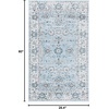 SAFAVIEH Isabella Collection Area Rug – 9′ x 12′, Light Blue & Cream, Oriental Design, Non-Shedding & Easy Care, Ideal for High Traffic Areas in Living Room, Bedroom (ISA940M)(Light Blue/Cream)