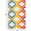 SAFAVIEH Kids Shag Collection Area Rug – 8’6″ x 12′, Ivory & Multi, Rainbow Moroccan Design, Non-Shedding & Easy Care, 2-inch Thick Ideal for High Traffic Areas in Living Room, Bedroom (SGK561A)(Ivory/Multi)