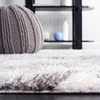 SAFAVIEH Lindsay Shag Collection Area Rug – 9′ x 12′, Grey & Black Ivory, Modern Design, 2-inch Thick, Ideal for the Living Room, Dining, Bedroom (LNS556G)(Grey/Blue Ivory)