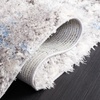 SAFAVIEH Lindsay Shag Collection Area Rug – 9′ x 12′, Grey & Black Ivory, Modern Design, 2-inch Thick, Ideal for the Living Room, Dining, Bedroom (LNS556G)(Grey/Blue Ivory)