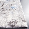 SAFAVIEH Lindsay Shag Collection Area Rug – 9′ x 12′, Grey & Black Ivory, Modern Design, 2-inch Thick, Ideal for the Living Room, Dining, Bedroom (LNS556G)(Grey/Blue Ivory)