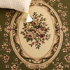 SAFAVIEH Lyndhurst Collection Area Rug – 8′ x 11′, Red & Ivory, Traditional European Medallion Design, Non-Shedding & Easy Care, Ideal for High Traffic Areas in Living Room, Bedroom (LNH218C)(Sage/Ivory)