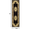 SAFAVIEH Lyndhurst Collection Area Rug – 8′ x 11′, Red & Ivory, Traditional European Medallion Design, Non-Shedding & Easy Care, Ideal for High Traffic Areas in Living Room, Bedroom (LNH218C)(Black/Ivory)