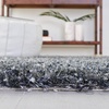 SAFAVIEH Malibu Shag Collection Area Rug – 8’6″ x 12′, Silver, Handmade Solid, 1.4-inch Thick Ideal for High Traffic Areas in Living Room, Bedroom (MLS431S)(Charcoal)