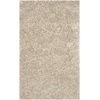 SAFAVIEH Malibu Shag Collection Area Rug – 8’6″ x 12′, Silver, Handmade Solid, 1.4-inch Thick Ideal for High Traffic Areas in Living Room, Bedroom (MLS431S)(Natural)