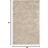SAFAVIEH Malibu Shag Collection Area Rug – 8’6″ x 12′, Silver, Handmade Solid, 1.4-inch Thick Ideal for High Traffic Areas in Living Room, Bedroom (MLS431S)(Natural)