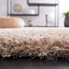 SAFAVIEH Malibu Shag Collection Area Rug – 8’6″ x 12′, Silver, Handmade Solid, 1.4-inch Thick Ideal for High Traffic Areas in Living Room, Bedroom (MLS431S)(Natural)