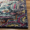 SAFAVIEH Monaco Collection Area Rug – 8′ x 10′, Blue & Fuchsia, Boho Chic Medallion Distressed Design, Non-Shedding & Easy Care, Ideal for High Traffic Areas in Living Room, Bedroom (MNC252J)(Blue/Fuchsia)
