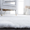 SAFAVIEH Paris Shag Collection Area Rug – 9′ x 12′, Dark Beige, Handmade Silken Glam, 2-inch Thick Ideal for High Traffic Areas in Living Room, Bedroom (SG512T)(Ivory)