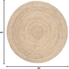SAFAVIEH Round Rug 12′ – Natural Fiber Collection – Natural & Ivory, Handmade Jute, Braided Design, Ideal for Living Room, Bedroom, Dining Space (NF804B)(Natural/Ivory)