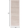 SAFAVIEH Santa Monica Shag Collection 8′ x 10′ Navy SGN725 Solid Non-Shedding Living Room Bedroom Dining Room Entryway Plush 2-inch Thick Area Rug(Beige)