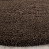 SAFAVIEH Santa Monica Shag Collection 8′ x 10′ Navy SGN725 Solid Non-Shedding Living Room Bedroom Dining Room Entryway Plush 2-inch Thick Area Rug(Brown)