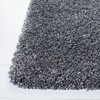 SAFAVIEH Santa Monica Shag Collection 8′ x 10′ Navy SGN725 Solid Non-Shedding Living Room Bedroom Dining Room Entryway Plush 2-inch Thick Area Rug(Dark Grey)