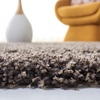 SAFAVIEH Santa Monica Shag Collection 8′ x 10′ Navy SGN725 Solid Non-Shedding Living Room Bedroom Dining Room Entryway Plush 2-inch Thick Area Rug(Mushroom)