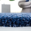 SAFAVIEH Santa Monica Shag Collection 8′ x 10′ Navy SGN725 Solid Non-Shedding Living Room Bedroom Dining Room Entryway Plush 2-inch Thick Area Rug(Navy)