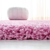 SAFAVIEH Santa Monica Shag Collection 8′ x 10′ Navy SGN725 Solid Non-Shedding Living Room Bedroom Dining Room Entryway Plush 2-inch Thick Area Rug(Pink)