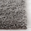 SAFAVIEH Santa Monica Shag Collection 8′ x 10′ Navy SGN725 Solid Non-Shedding Living Room Bedroom Dining Room Entryway Plush 2-inch Thick Area Rug(Silver)
