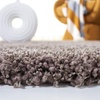 SAFAVIEH Santa Monica Shag Collection 8′ x 10′ Navy SGN725 Solid Non-Shedding Living Room Bedroom Dining Room Entryway Plush 2-inch Thick Area Rug(Taupe)