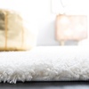 SAFAVIEH Santa Monica Shag Collection 8′ x 10′ Navy SGN725 Solid Non-Shedding Living Room Bedroom Dining Room Entryway Plush 2-inch Thick Area Rug(White)