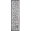 SAFAVIEH Sofia Collection Area Rug – 9′ x 12′, Blue & Beige, Vintage Oriental Distressed Design, Non-Shedding & Easy Care, Ideal for High Traffic Areas in Living Room, Bedroom (SOF378C)(Blue/Beige)