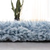 SAFAVIEH Supreme Shag Collection 8′ x 10′ Light Blue SGS621D Handmade Solid 1.5-inch Thick Area Rug(Light Blue)