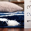 SAFAVIEH Tahoe Shag Collection Area Rug – 9′ x 12′, Black & White, Trellis Design, Non-Shedding & Easy Care, 1.2-inch Thick Ideal for High Traffic Areas in Living Room, Bedroom (THO675Z)(Navy/White)