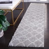 SAFAVIEH Tahoe Shag Collection Area Rug – 9′ x 12′, Black & White, Trellis Design, Non-Shedding & Easy Care, 1.2-inch Thick Ideal for High Traffic Areas in Living Room, Bedroom (THO675Z)(Light Grey/White)