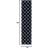 SAFAVIEH Tahoe Shag Collection Area Rug – 9′ x 12′, Black & White, Trellis Design, Non-Shedding & Easy Care, 1.2-inch Thick Ideal for High Traffic Areas in Living Room, Bedroom (THO675Z)(Navy/White)