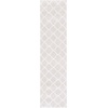 SAFAVIEH Tahoe Shag Collection Area Rug – 9′ x 12′, Black & White, Trellis Design, Non-Shedding & Easy Care, 1.2-inch Thick Ideal for High Traffic Areas in Living Room, Bedroom (THO675Z)(Silver/White)