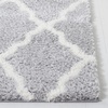 SAFAVIEH Tahoe Shag Collection Area Rug – 9′ x 12′, Black & White, Trellis Design, Non-Shedding & Easy Care, 1.2-inch Thick Ideal for High Traffic Areas in Living Room, Bedroom (THO675Z)(Light Grey/White)