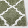 SAFAVIEH Tahoe Shag Collection Area Rug – 9′ x 12′, Black & White, Trellis Design, Non-Shedding & Easy Care, 1.2-inch Thick Ideal for High Traffic Areas in Living Room, Bedroom (THO675Z)(Sage/White)