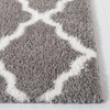 SAFAVIEH Tahoe Shag Collection Area Rug – 9′ x 12′, Black & White, Trellis Design, Non-Shedding & Easy Care, 1.2-inch Thick Ideal for High Traffic Areas in Living Room, Bedroom (THO675Z)(Grey/White)