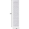 SAFAVIEH Tahoe Shag Collection Area Rug – 9′ x 12′, Black & White, Trellis Design, Non-Shedding & Easy Care, 1.2-inch Thick Ideal for High Traffic Areas in Living Room, Bedroom (THO675Z)(Light Grey/White)