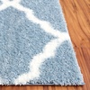 SAFAVIEH Tahoe Shag Collection Area Rug – 9′ x 12′, Black & White, Trellis Design, Non-Shedding & Easy Care, 1.2-inch Thick Ideal for High Traffic Areas in Living Room, Bedroom (THO675Z)(Blue/White)