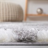 SAFAVIEH Tahoe Shag Collection Area Rug – 9′ x 12′, Black & White, Trellis Design, Non-Shedding & Easy Care, 1.2-inch Thick Ideal for High Traffic Areas in Living Room, Bedroom (THO675Z)(Grey/White)