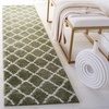 SAFAVIEH Tahoe Shag Collection Area Rug – 9′ x 12′, Black & White, Trellis Design, Non-Shedding & Easy Care, 1.2-inch Thick Ideal for High Traffic Areas in Living Room, Bedroom (THO675Z)(Sage/White)