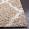SAFAVIEH Tahoe Shag Collection Area Rug – 9′ x 12′, Black & White, Trellis Design, Non-Shedding & Easy Care, 1.2-inch Thick Ideal for High Traffic Areas in Living Room, Bedroom (THO675Z)(Beige/White)