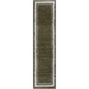 Safavieh Area Rug 8×10 – Border & Stripe Shag Collection – Large – Ivory & Grey, Non-Shedding & Easy Cleaning, Ultra Plush Thick Pile, Ideal for Living Room, Bedroom, Dining Space (BSP251F)(Green)