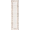 Safavieh Area Rug 8×10 – Border & Stripe Shag Collection – Large – Ivory & Grey, Non-Shedding & Easy Cleaning, Ultra Plush Thick Pile, Ideal for Living Room, Bedroom, Dining Space (BSP251F)(Ivory/Beige)