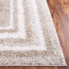 Safavieh Area Rug 8×10 – Border & Stripe Shag Collection – Large – Ivory & Grey, Non-Shedding & Easy Cleaning, Ultra Plush Thick Pile, Ideal for Living Room, Bedroom, Dining Space (BSP251F)(Beige/Ivory)