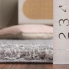 Safavieh Area Rug 8×10 – Border & Stripe Shag Collection – Large – Ivory & Grey, Non-Shedding & Easy Cleaning, Ultra Plush Thick Pile, Ideal for Living Room, Bedroom, Dining Space (BSP251F)(Grey/Ivory)