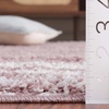 Safavieh Area Rug 8×10 – Border & Stripe Shag Collection – Large – Ivory & Grey, Non-Shedding & Easy Cleaning, Ultra Plush Thick Pile, Ideal for Living Room, Bedroom, Dining Space (BSP251F)(Pink/Ivory)