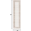 Safavieh Area Rug 8×10 – Border & Stripe Shag Collection – Large – Ivory & Grey, Non-Shedding & Easy Cleaning, Ultra Plush Thick Pile, Ideal for Living Room, Bedroom, Dining Space (BSP251F)(Ivory/Beige)