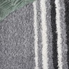 Safavieh Area Rug 8×10 – Border & Stripe Shag Collection – Large – Ivory & Grey, Non-Shedding & Easy Cleaning, Ultra Plush Thick Pile, Ideal for Living Room, Bedroom, Dining Space (BSP251F)(Grey/Black)