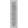 Safavieh Area Rug 8×10 – Border & Stripe Shag Collection – Large – Ivory & Grey, Non-Shedding & Easy Cleaning, Ultra Plush Thick Pile, Ideal for Living Room, Bedroom, Dining Space (BSP251F)(Grey/Ivory)